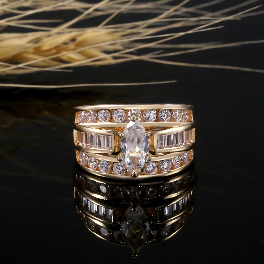 18K Multi Gold Ring for Women Natural 1 Carat Diamond with Diamond Jewelry Anillos De Bizuteria Anillos Mujer Gemstone Rings Box gold rings gemstone ring
