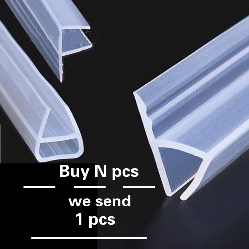 

1m 6 8 10 12mm Glass Shower Rubber Seal Silicone Seals Sliding Door Screen Shower Door Window Barn Bathroom Sealing