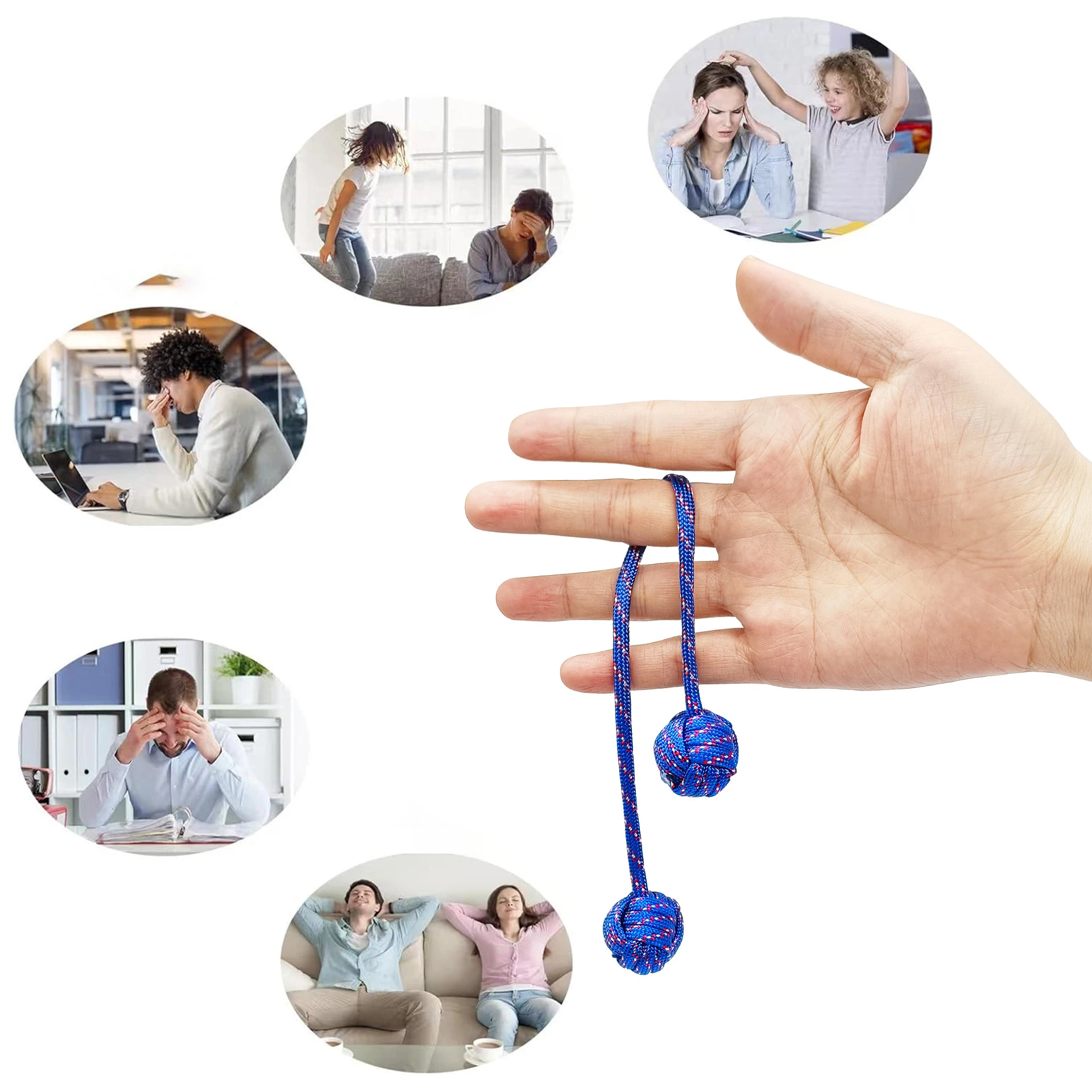 Fidget Beads Skill Toy Steel Beads Rope Ball finger sensory anti stress fidget toy