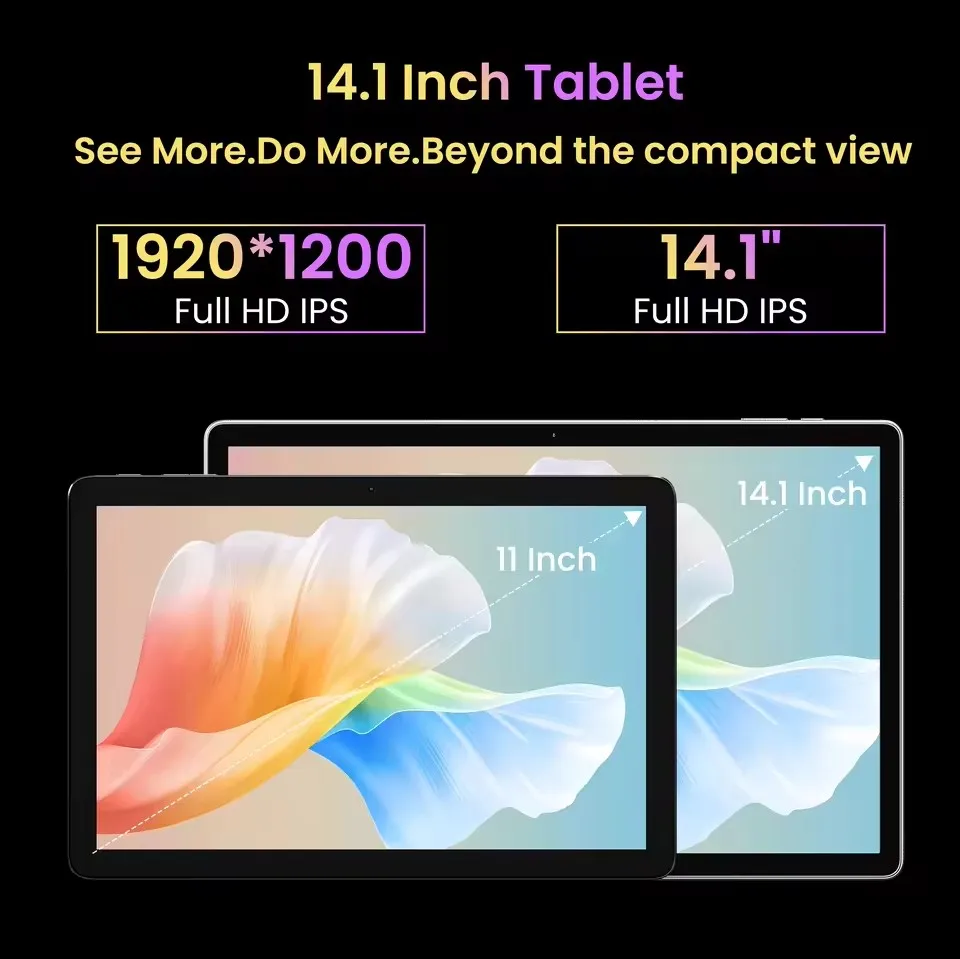 초대형 화면 14인치 글로벌 버전 안드로이드 15 태블릿 PC 전화 통화 가능 20GB 512GB 5G WiFi GPS 구글 플레이 탭 패드
