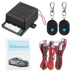 Keyless Access Car Alarm with Anti-Hijacking and Intelligent Circuit Cut Off (Black)