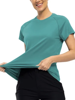 Women’s  Quick Dry Short Sleeve Resilience Gym Sports Moisture Wicking Round Neck T-Shirt Training Exercise Gym Sport Shirt 1