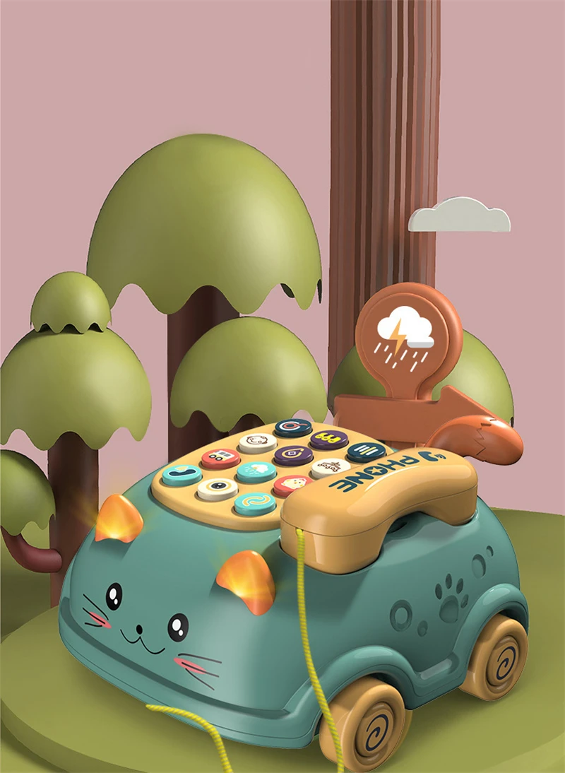 Johntoy Téléphone Princesse Rose – Lumière, Son, Miroir, Boutons Joyeux, Piles Incluses, Dès 3 Ans