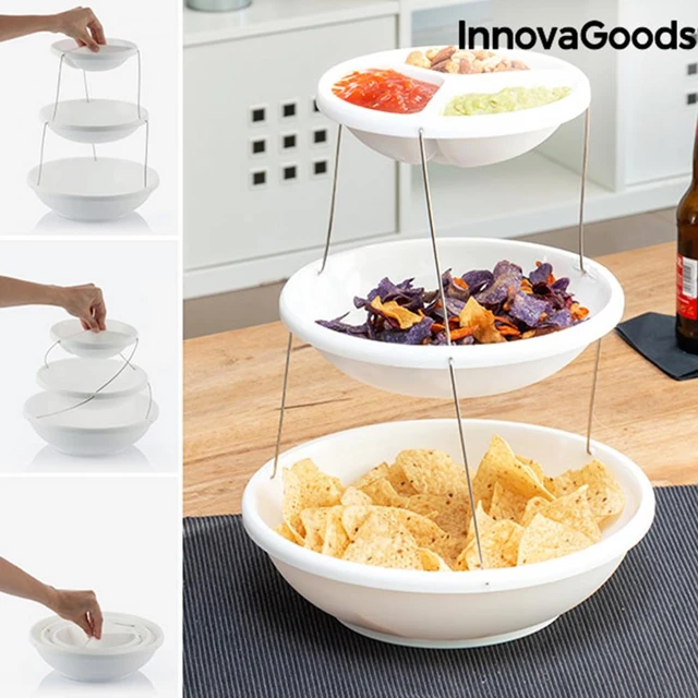 Snack Bowl Collapsible Tiered Serving Platters for Parties Space