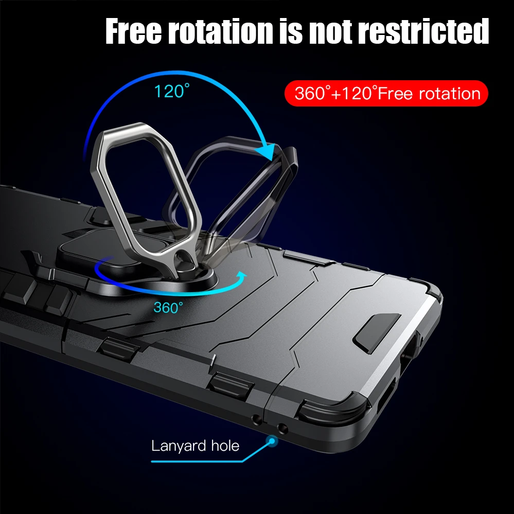 Durable Armor Ring Rubber Silicone Protective Case