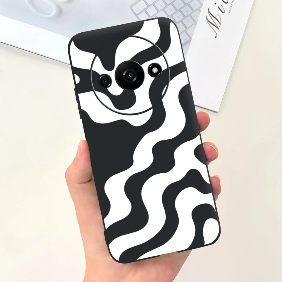 Fashion Moon Pattern Soft Silicone Protective Phone Case Back Cover