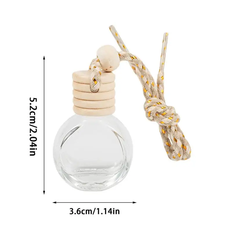 Car Aromatherapy Bottle Pendant Car Air Freshener Perfume Bottle Car Hanging Glass Bottle Mini Empty Pendant Perfume Aromatherap