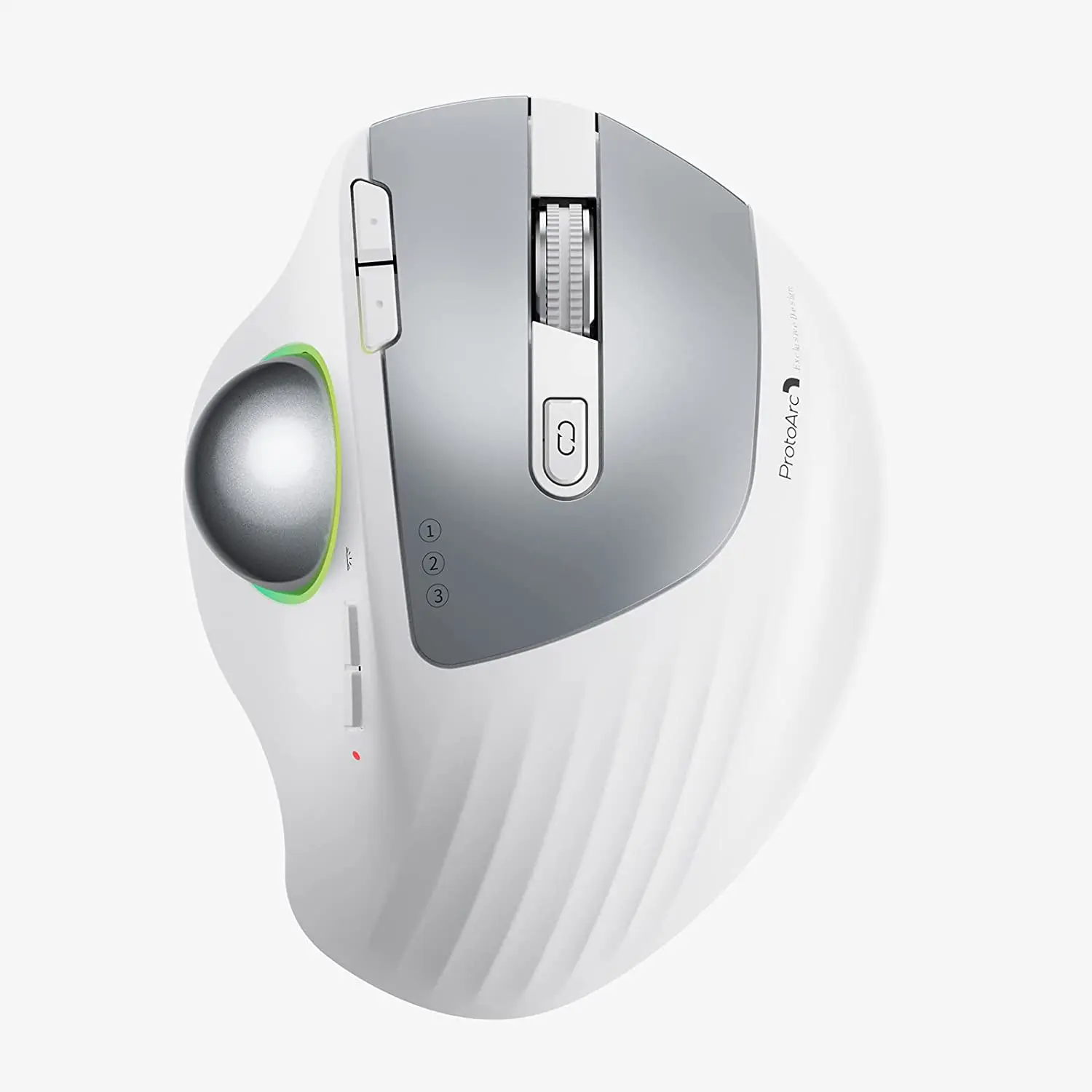 Protoarc Em01 Grande Mouse de Mão 2400dpi 2.4 Ghz Recargável Vertical sem Fio Azul Dente Usb Ergonômico Mouse para Desktop
