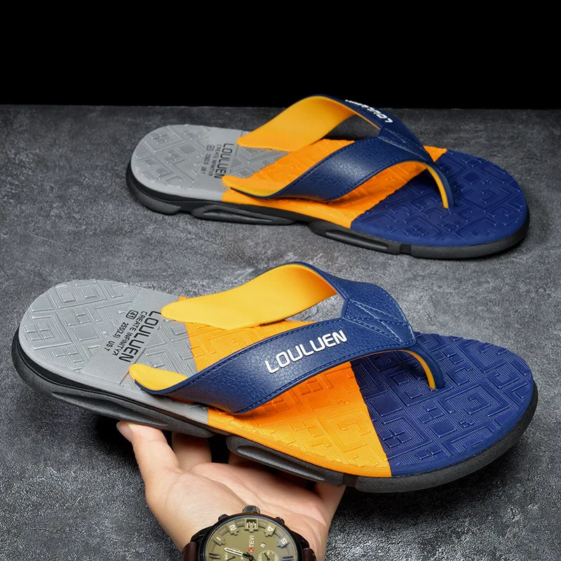 

New Arrival Summer Cool Beach Slippers British Style Men Flip Flops Platform Non-slide Male Comfortable Sandals Zapatos Hombre