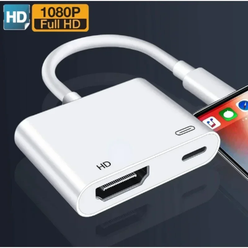 For Lightning To HDMI-compatible Cable 1080P for IPhone To TV Digital AV  Adaptador Phone Accessories for IPhone13 IPad IOS