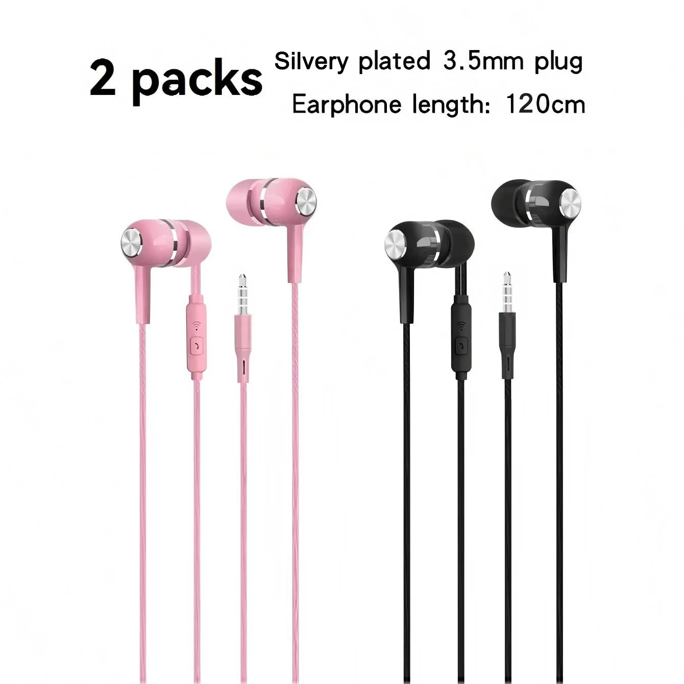 Premium Wired In-Ear Headphones with Microphone | HiFi Stereo Bass Earbuds | Sports In-line Control