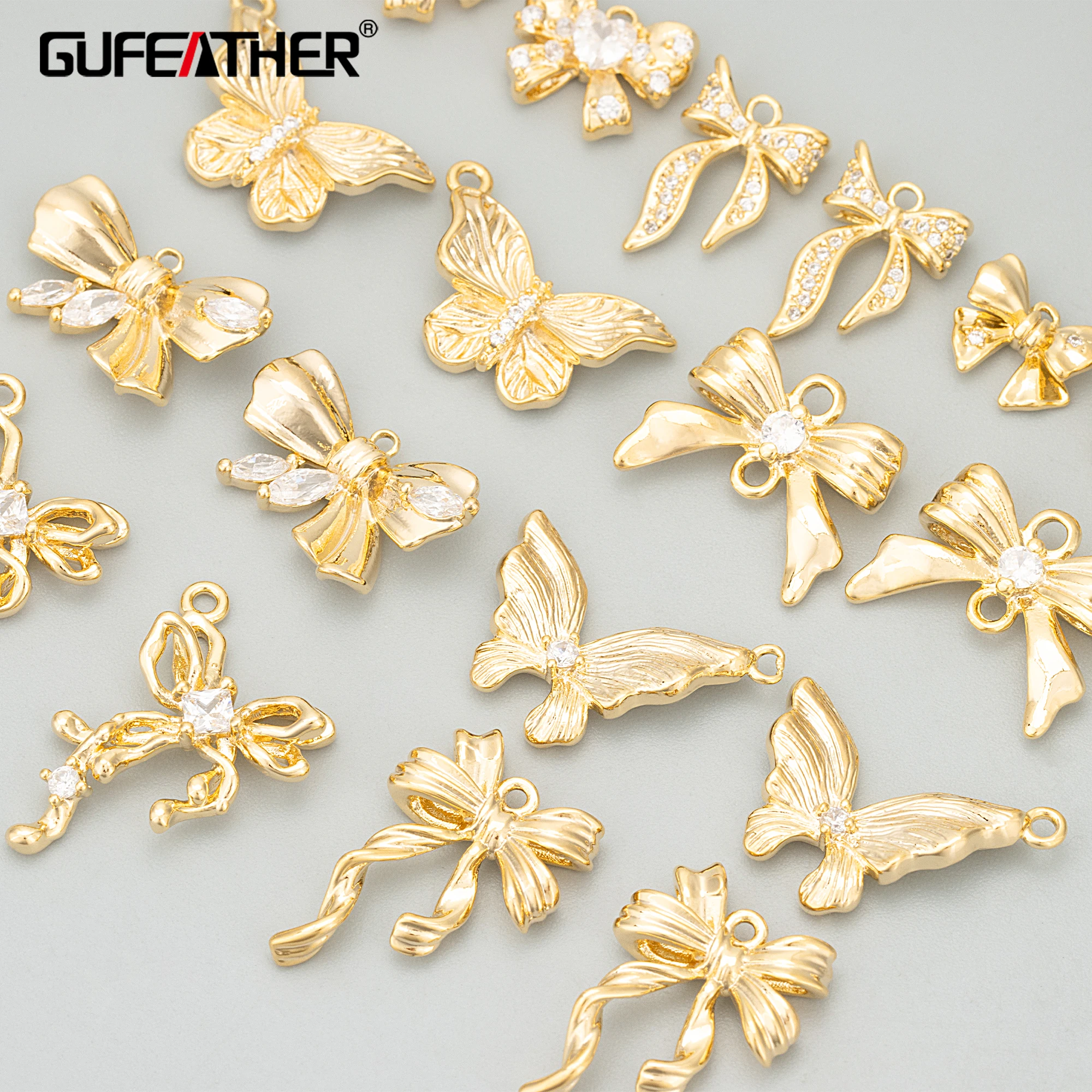 

GUFEATHER ME56,jewelry accessories,18k gold rhodium plated,copper,nickel free,zircon,charms,jewelry making,diy pendants,6pcs/lot