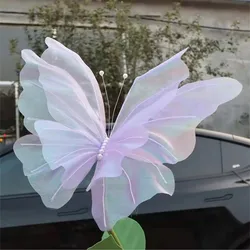 Realistic 3D Butterfly Decoration for DIY Photography and Seasonal Home Decor (Purple)
