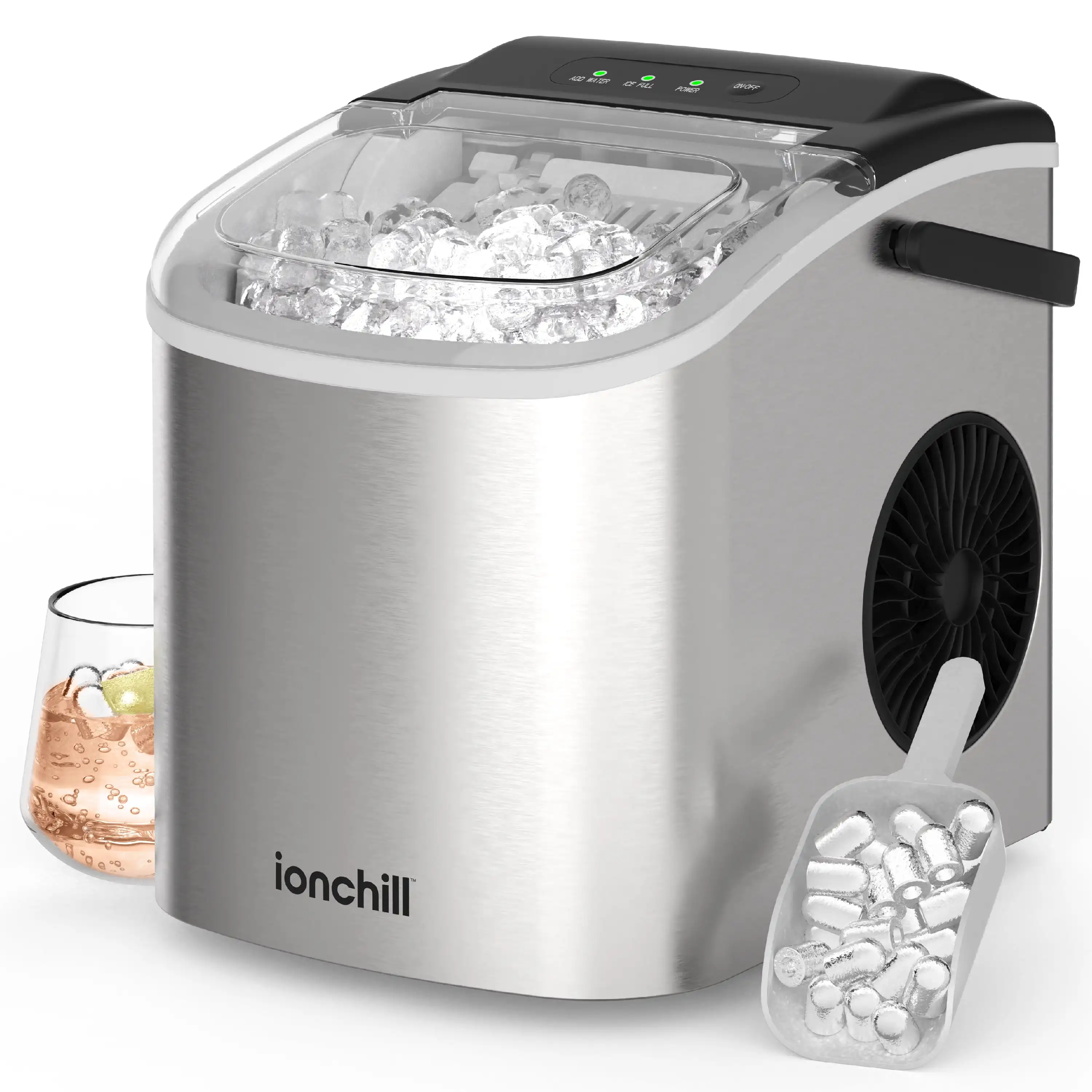 

Льдогенератор Ionchill Quick Cube, 26 фунтов/24 часа, портативный Ледогенератор