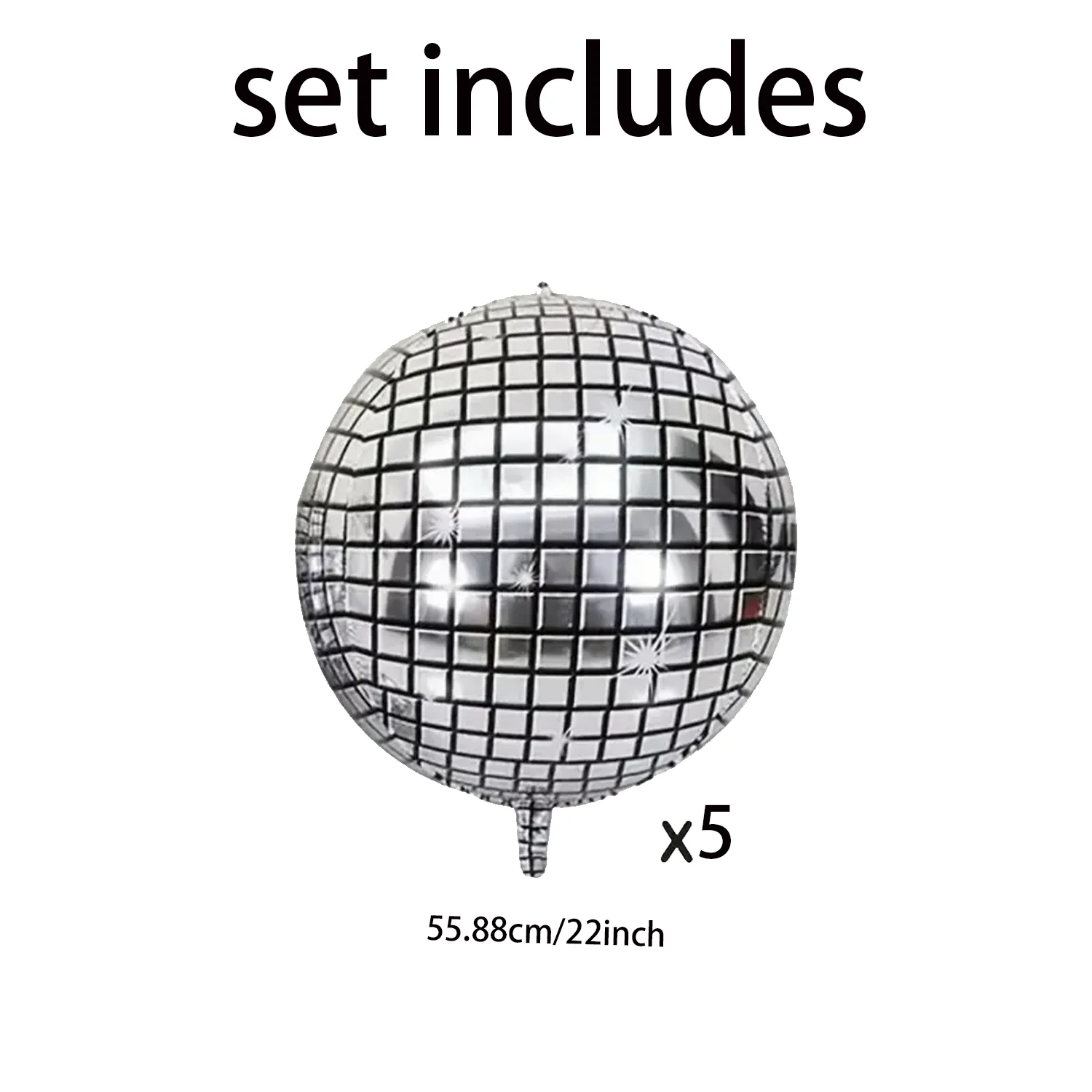 Silver Disco Balloons for Celebrations and Themed Events
