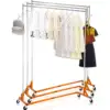 Rack, Industrial Grade Base Garment Rack, Height Adjustable Rolling Garment Rack, Sturdy Base Clothing Rack 1
