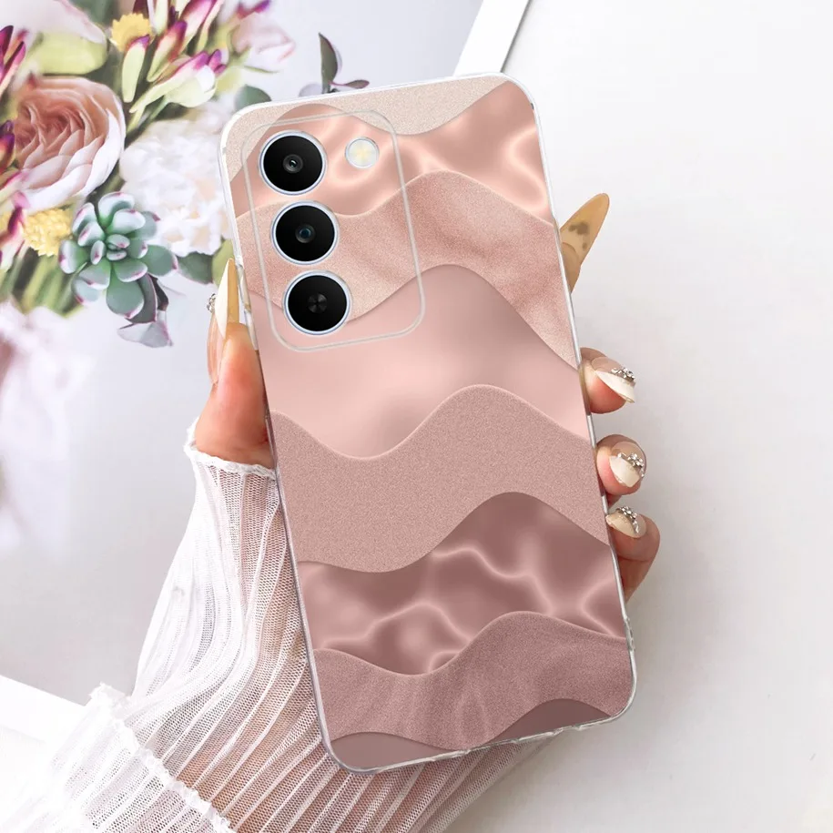 Floral Bow Bumper Soft Silicone Clear Phone Case Cover