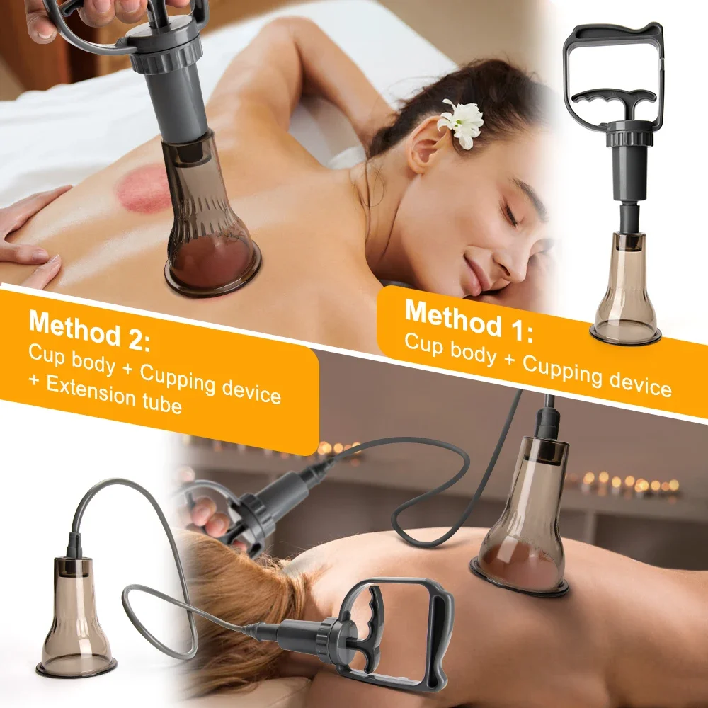 Gua Sha Vacuum Massage Jars Suction Cups Set Vacuum Cupping Glasses Anti Cellulite Fat Burner Cupping Therapy Ventosas Slimming 3