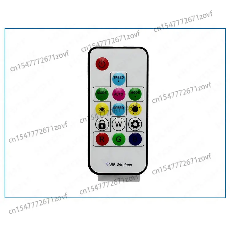 WS2811 컨트롤러 14키 무선 RF 리모컨 2812B 풀 컬러 조명(디머 포함) SP103E