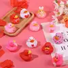 24pcs Rubber Duck Decorations For Car Dashboard Accessories Creative Bath Duck For Kids Shower Valentine's Day Festival Parties 2