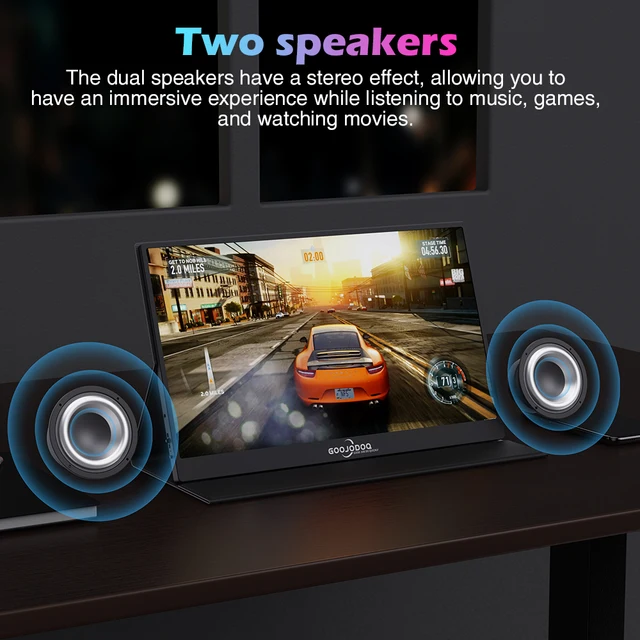 생생한 이미지와 멋진 컬러 복제를 제공하는 GOOJODOQ 휴대용 게이밍 모니터