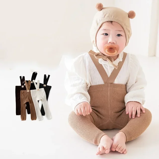 Collant Con Bretelle Per Neonati - Maglia Di Cotone, Vita Alta, 0-3 Anni, Multi Colore - Foto 6