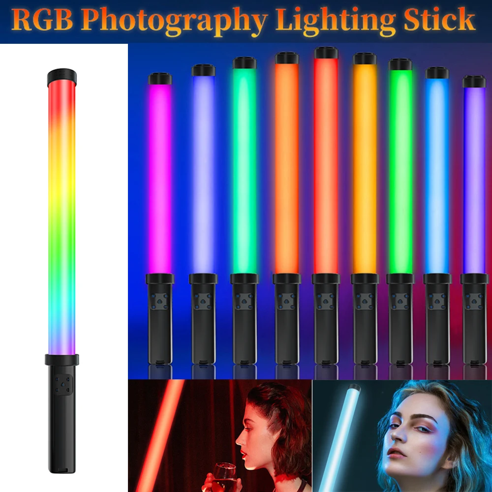 Ручной RGB светодиодный светильник для фотосъемки со встроенным аккумулятором и