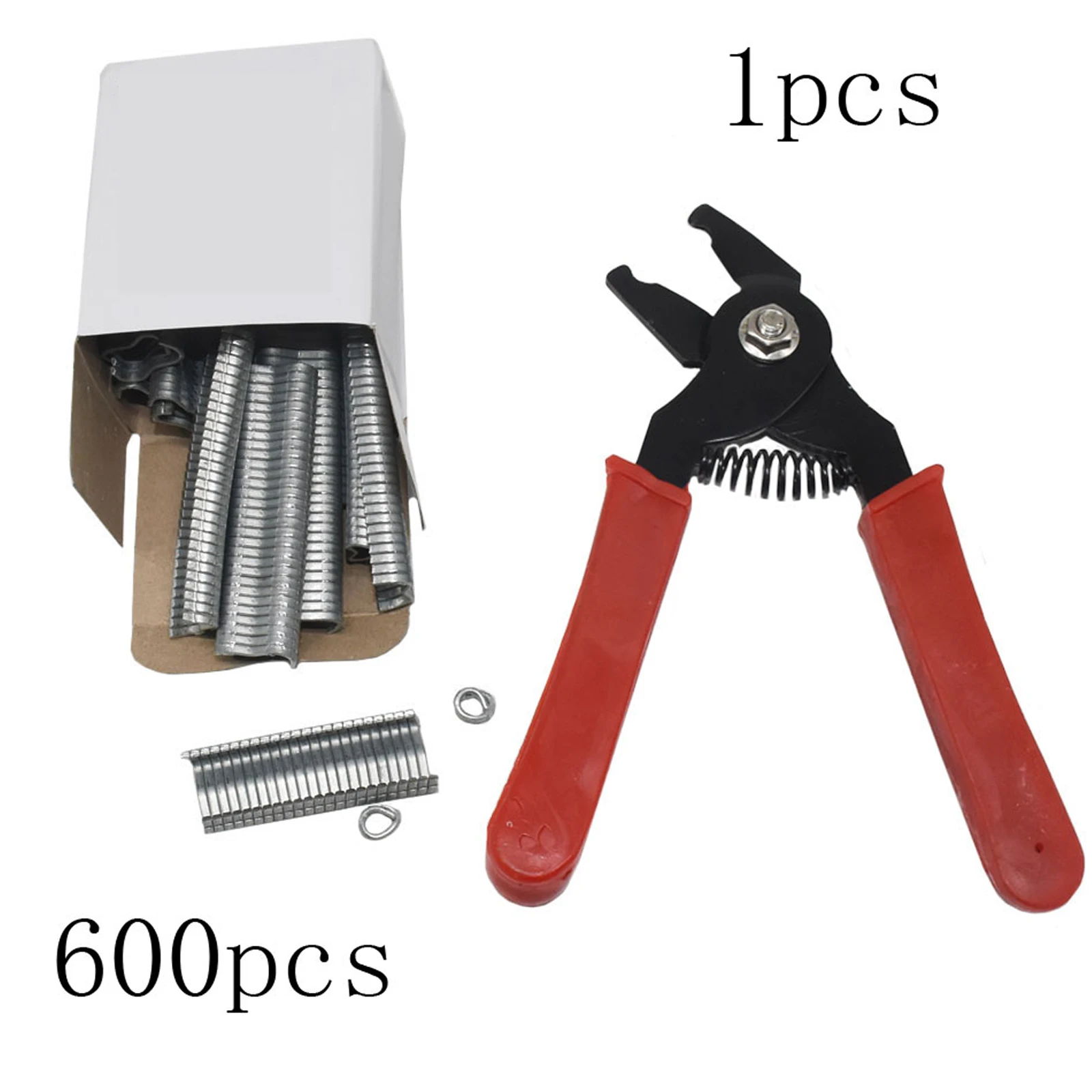 Hog Ring Pliers + Hog Rings M Nails Poultry Cage Installation Tools