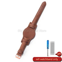 Premium Crazy Horse Leather Watch Strap with Tray - Available in 18mm, 20mm, 22mm - 22mm (Light Brown - RS - K1)