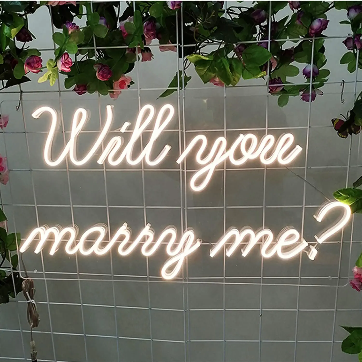 Will You Marry Me Neon Sign Light Til Death Neon Light Wedding Backdrop Personalized For Home Party Wall Art Decor LED Lights til we are ghost neon sign wedding backdrop neon sign gothic home decor anniversary gift halloween party decor trick or treat