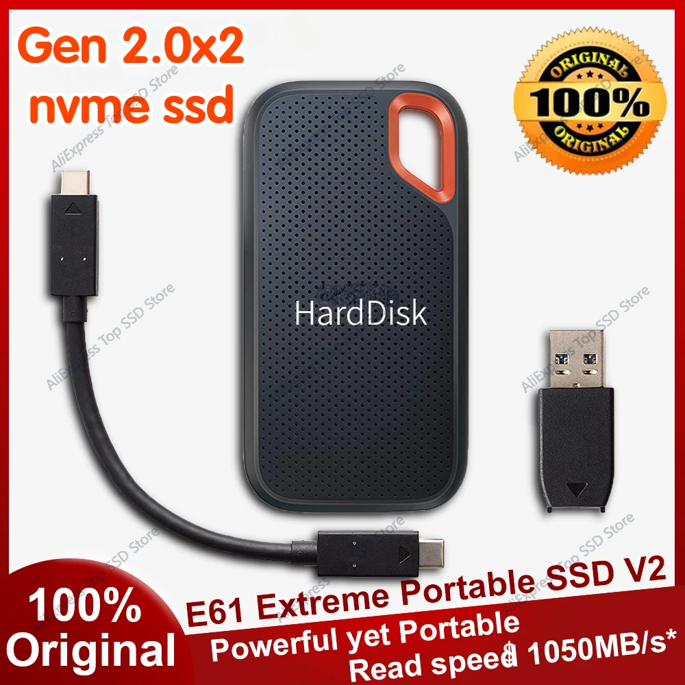 

HardDisk Extreme Portable SSD E61 128TB External Solid State Drive USB 3.1 Type-C Hard Disk Compatible For PC MAC TV Phone Disk
