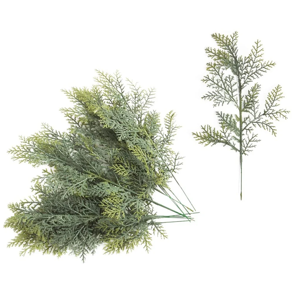 

40 Pcs Artificial Cedar Sprigs Faux Cedar Spray Branches Cedar Twig Stems Sprigs DIY Accessories for Christmas