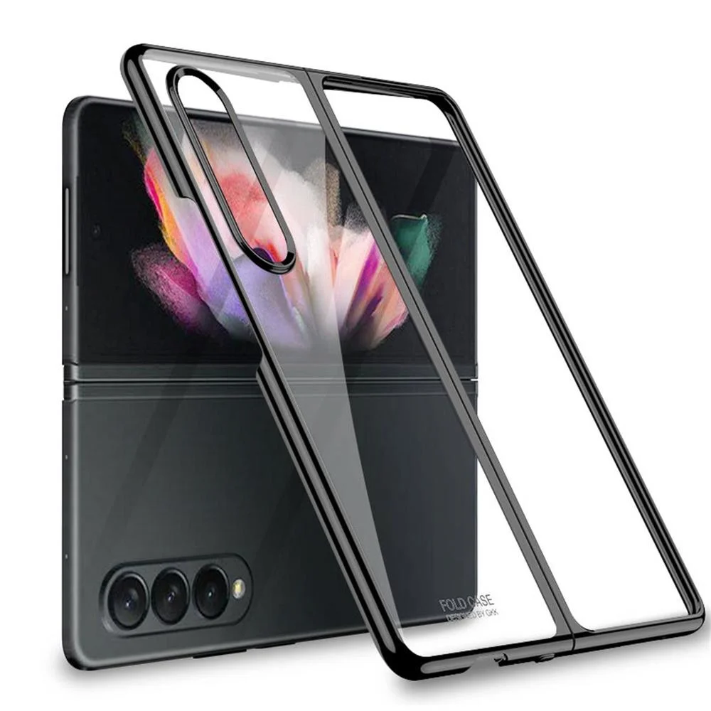

Luxury Plating Transparent Case for Samsung Fold3 Fold4 Case Shockproof Clear Cover for Galaxy Z Fold 3 Fold 4 Case