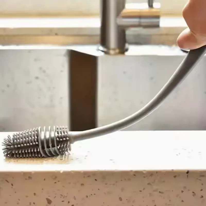 Long Handle Silicone Bottle Brush Cleaning Brush Kitchen Cleaning Cup Thermos Glass Tools cleaning brush bottle cleaning brush bottle brush cleaning brush set