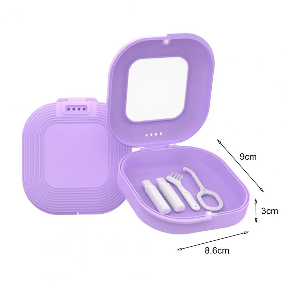 Scatola Per Bretelle A Specchio Custodia Durevole Con Fori Di Sfiato Strumento Di Rimozione Per Paradenti Di Lunga Durata Per Invisalign Per Dentale