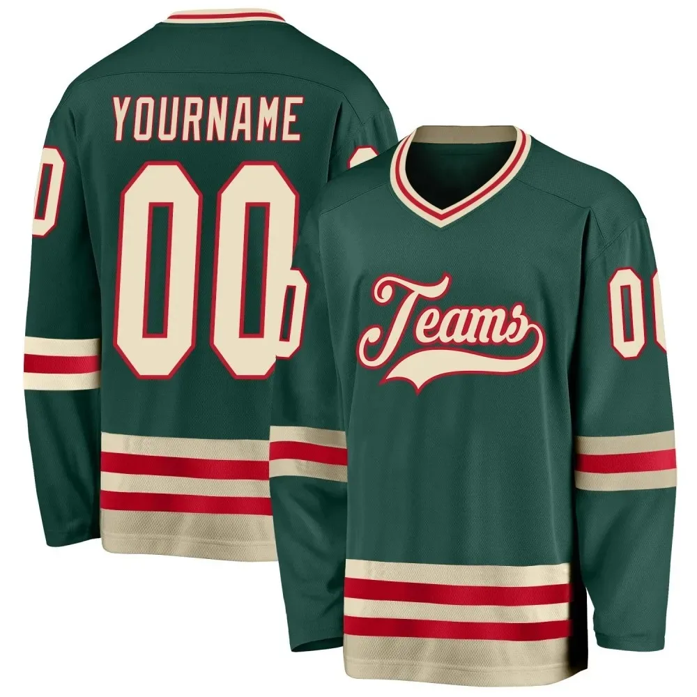 thumbnail image 1 of Camiseta de hockey sobre hielo personalizada, impresión personalizada de su nombre y número, camisetas de equipo, camisetas de entrenamiento de competición para hombres, mujeres y jóvenes, 1 of 5