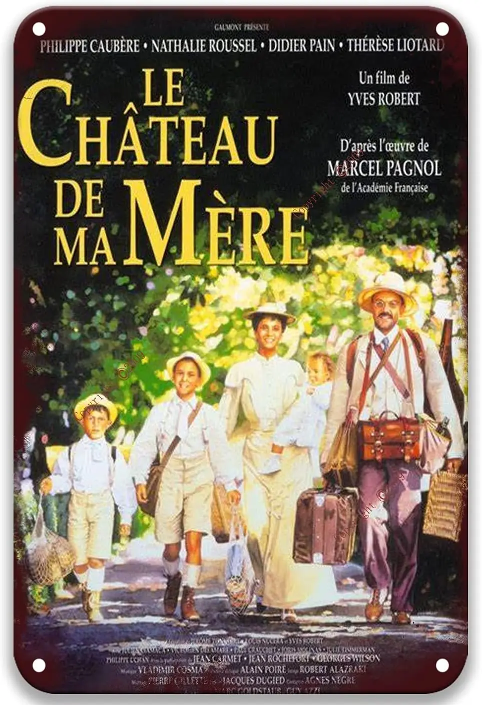 Оловянные знаки Le Chateau De Ma Mere (1990) в стиле 60-х годов для украшения мужской пещеры