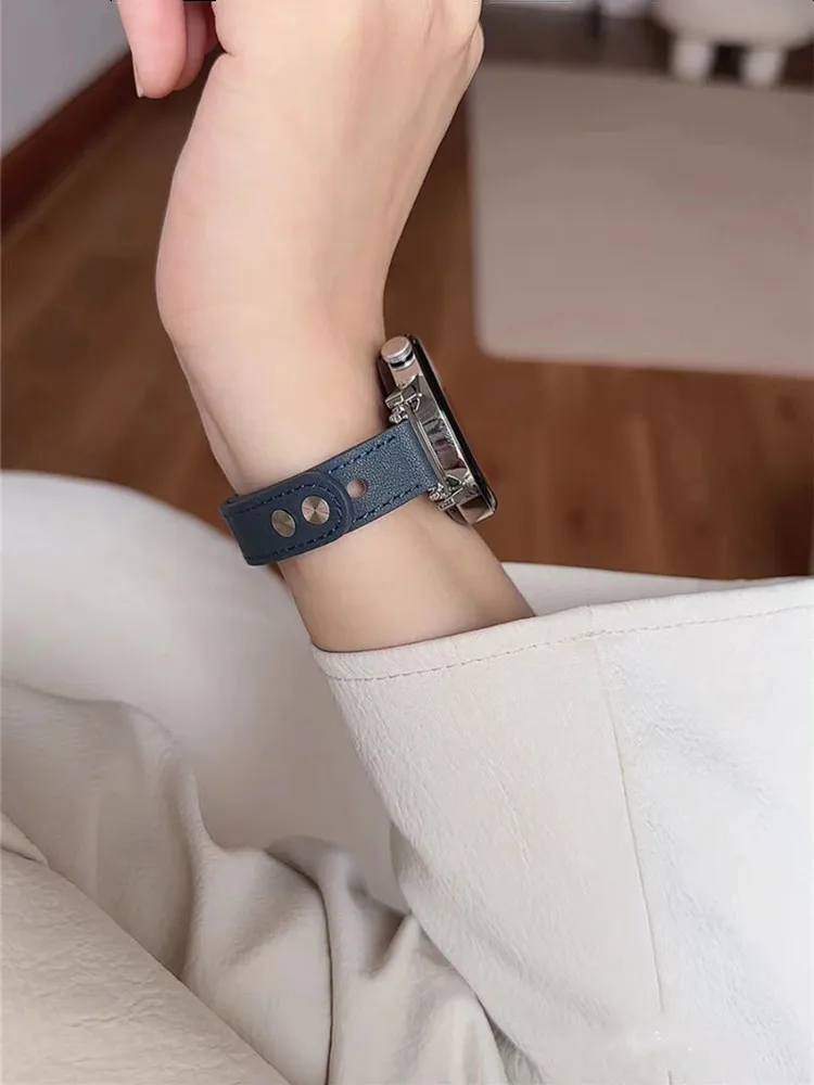Elegant Leather Watch Strap – Slim Design for Universal Smartwatches