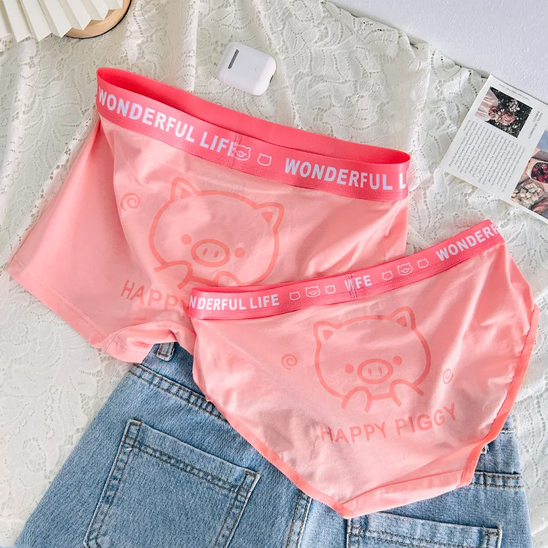 Couples Lace Underwear Set 2 Pieces Breathable Comfortable Low Waist U Type for Men And Women Cute Sexy Pure Desire