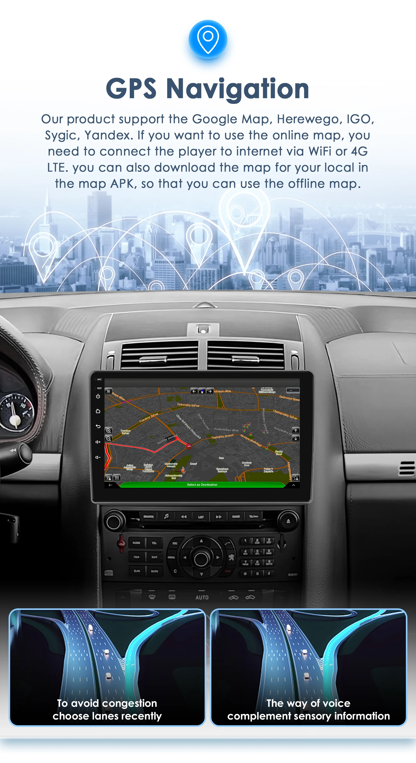 Hizpo 2din android13 autoradio für peugeot 407 cc sw 2004-2011 drahtlose android auto carplay gps rds dsp 4g bt swc ui8581 – Detail 22