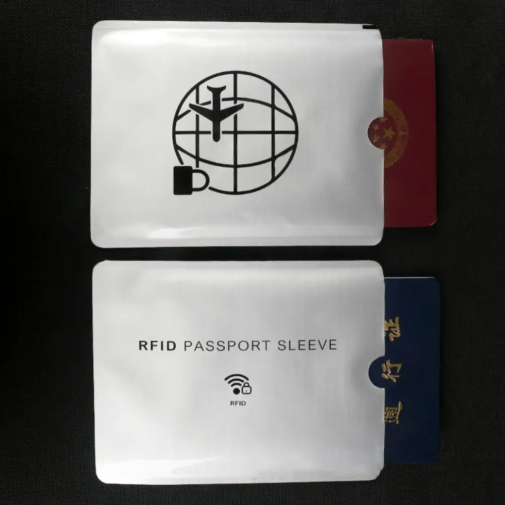 5pcs Colorful RFID Blocking Card Holder and Passport Protector Sleeves