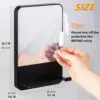 TAILI 1pcs Acrylic Mirror With Wall Suction Shower Mirror For Man Shaving Women Makeup Portable Travel Bathroom Accessories 3