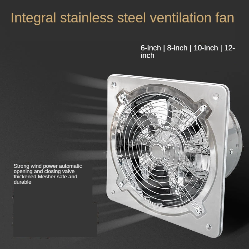 

6/8inch Inline Duct Fan Air Ventilator Metal Pipe Ventilation Exhaust Fan Extractor Kitchen Wall Fan Blower Industrial Fan