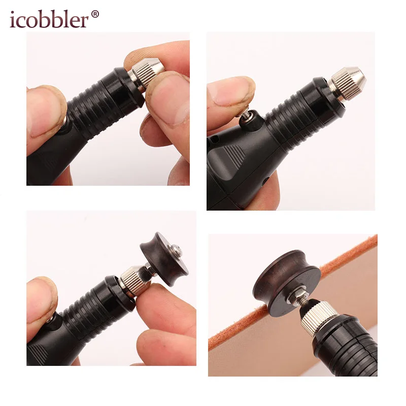 Pointed Tip Leather Burnishing Tool Pointed Tip Narra Leather Burnisher  Leather Slicker Tool Drill Craft Sets, Shank for Rotary Tools