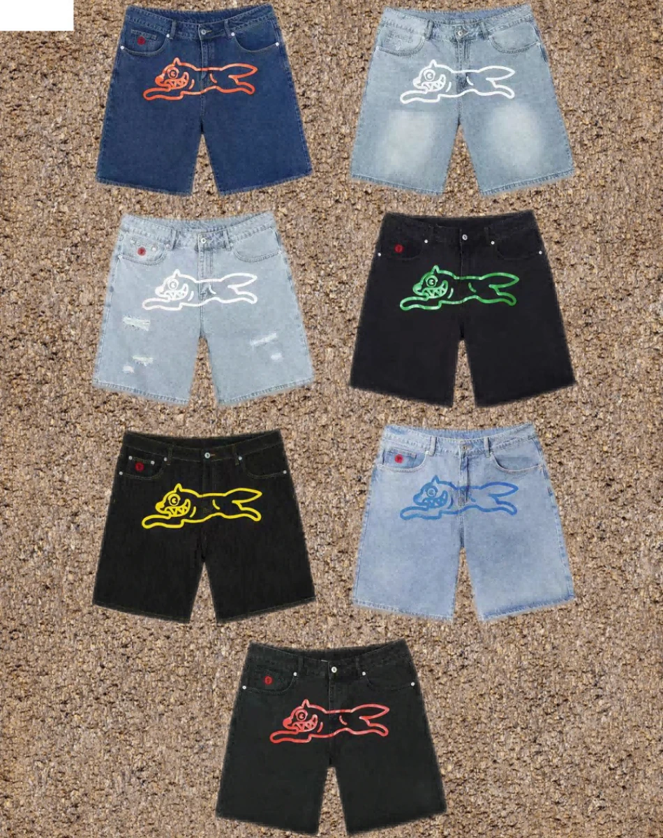 

Шорты Y2k в стиле Харадзюку с принтом летающей собаки, летние спортивные трендовые уличные шорты с принтом американской личности и рукавом три четверти