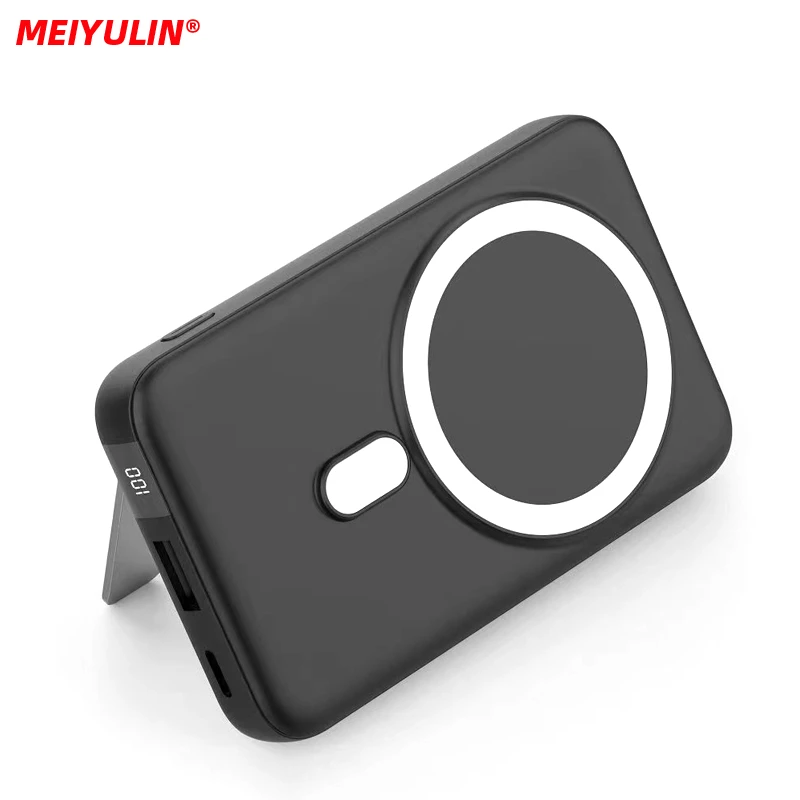 10000mAh 15W Power Bank Wireless Fast Charge With Foldable