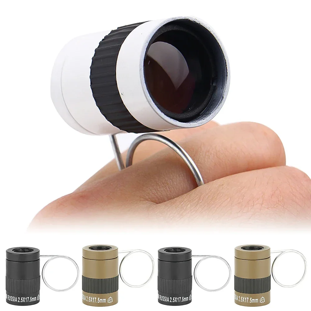 Single Eye Binoculars Pocket 2.5X17.5 Thumb Mirror Single Binoculars Finger Looking Glasses Mini New Year's Gift Camp Equipment 2