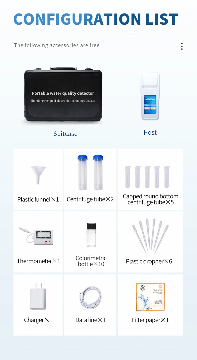 Handheld Water Quality Detector Ammonia Nitrogen Dissolved Oxygen Analyzer Chlor