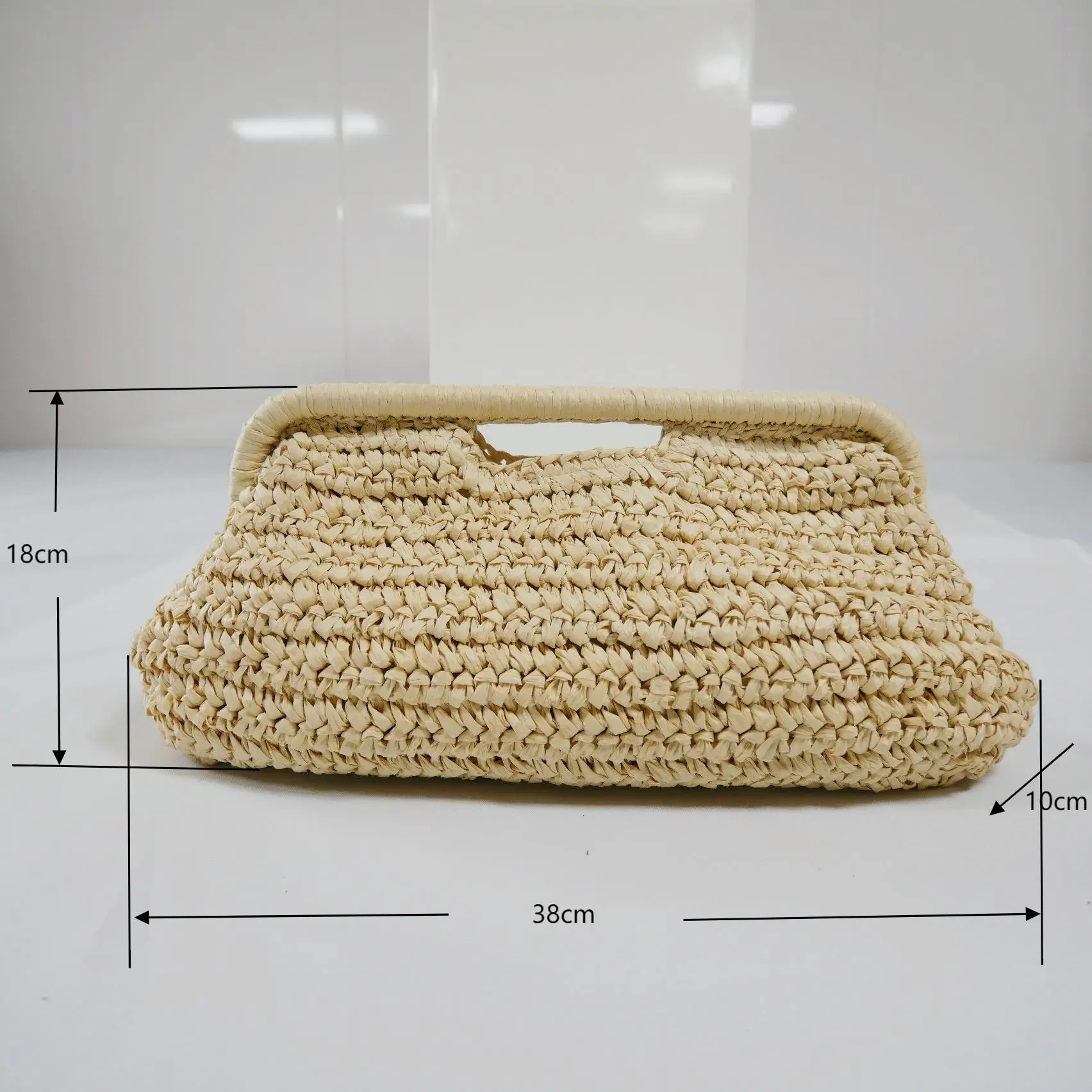 Straw Purse For Women Cloud Dumpling Pouch Straw Crossbody Shoulder Handbag Summer Beach Woven Bag