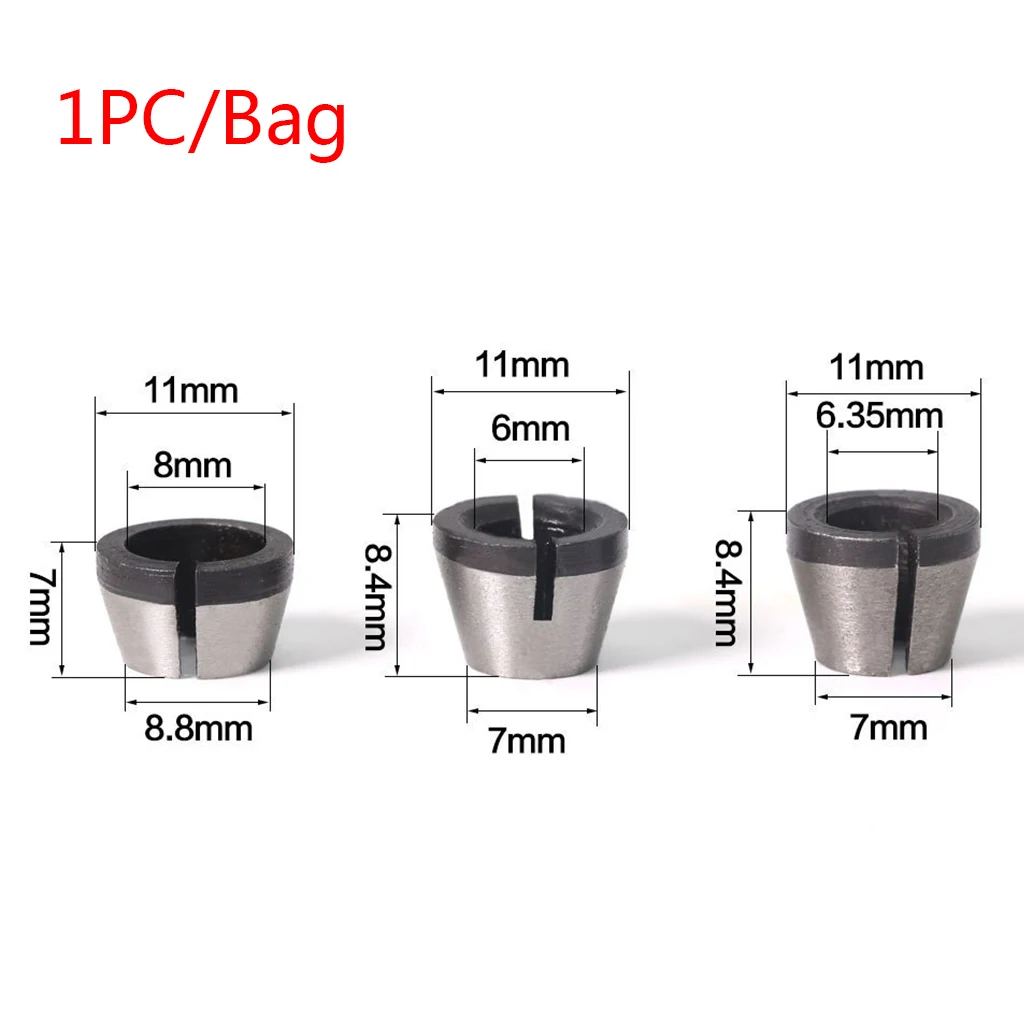 Collet Chuck Adapter Engraving Trimming Machine Electric Router 6mm 6.35mm 8mm High Bit